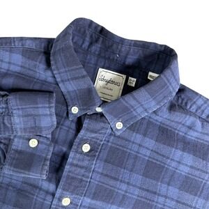 Schnaydermans Leisure Men's Blue Plaid Button Down Long Sleeve Shirt 39-40 15.5